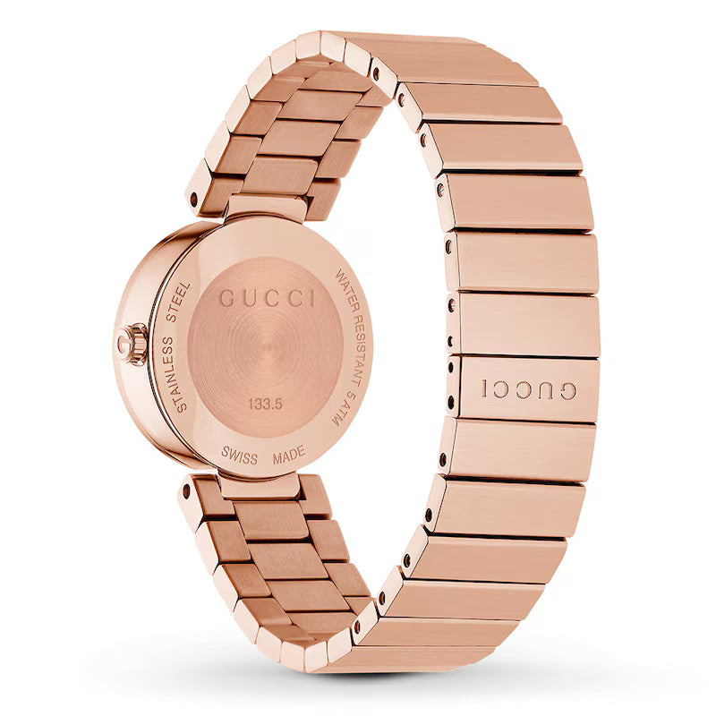 Gucci YA133515 Mother of Pearl Rose Gold Tone Women's Watch