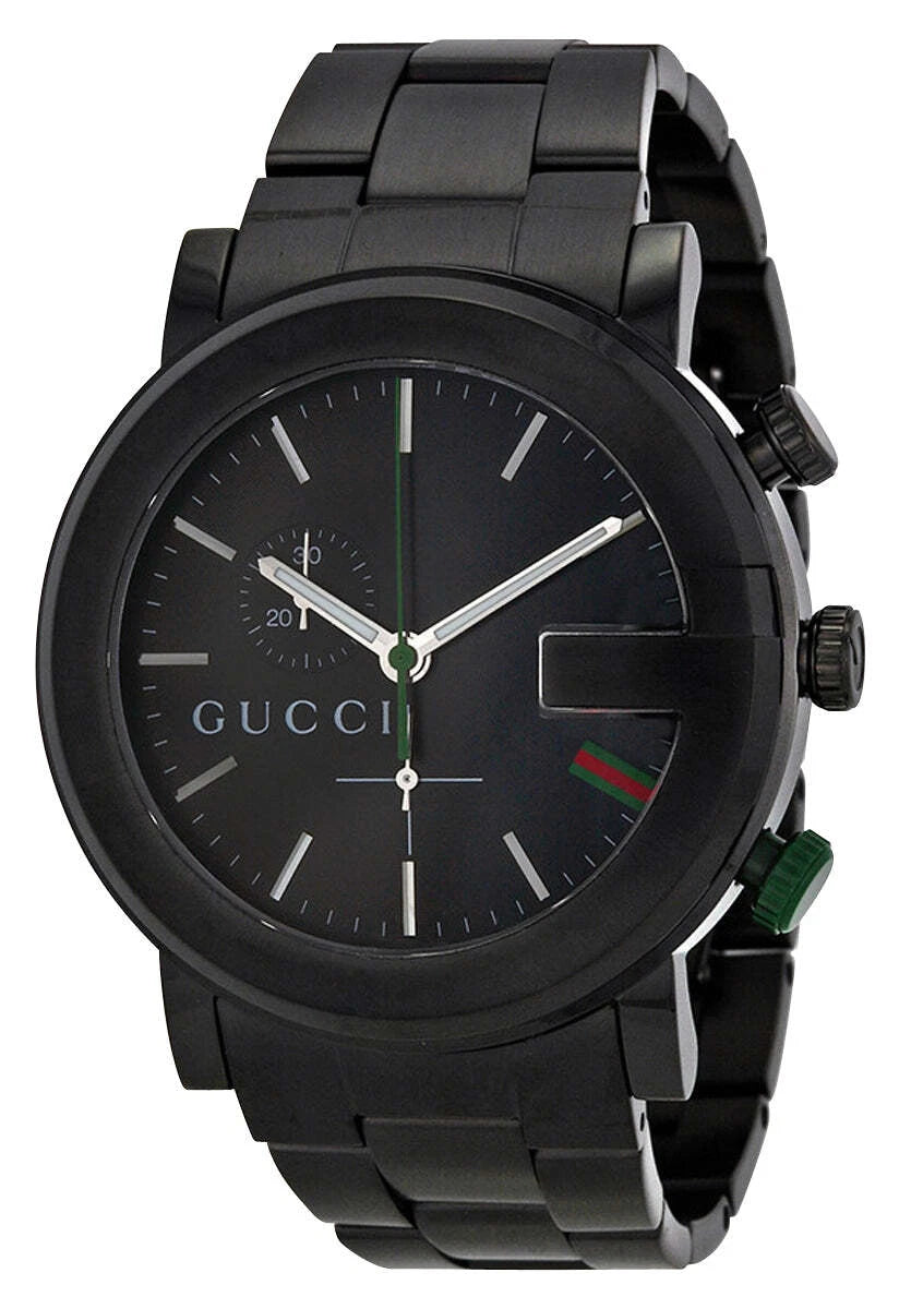 Gucci G-Chrono Chronograph Black PVD Steel Black Dial Quartz Mens Watch YA101331