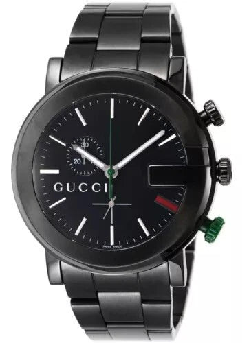 Gucci G-Chrono Chronograph Black Steel Black Dial Quartz Mens Watch YA101331