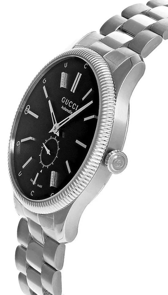 Gucci G-Timeless Automatic Stainless Steel Black Dial Mens Watch YA126388