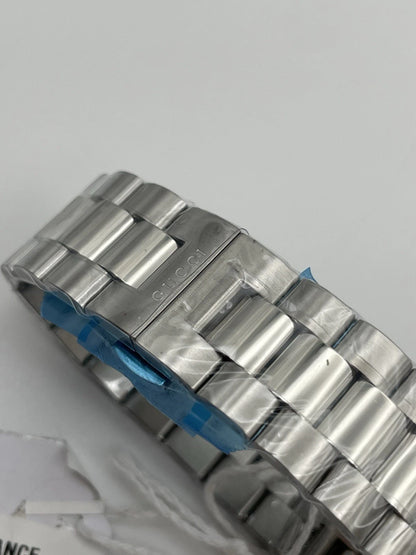 Gucci G-Timeless Automatic Stainless Steel and Yellow Gold PVD Silver Dial Mens Watch YA126390