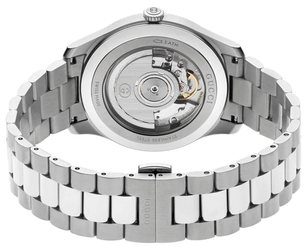 Gucci G-Timeless Automatic Stainless Steel Green Dial Mens Watch YA126397