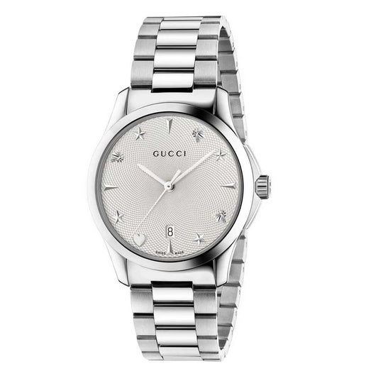 GUCCI G-Timeless YA1264028A Silver Dial Lady's Watch Genuine FreeS&H