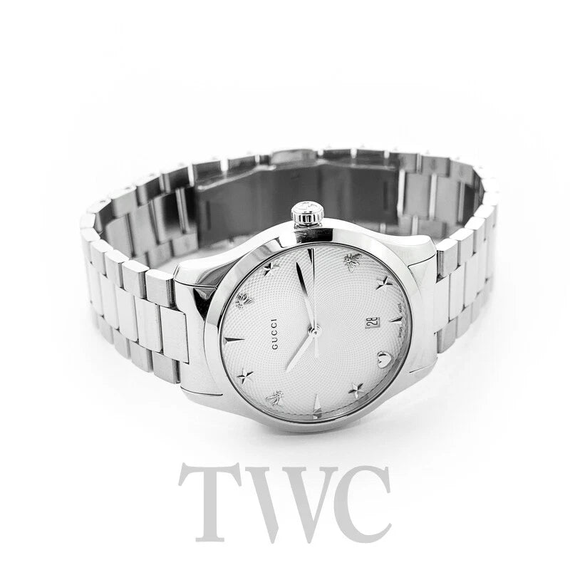 GUCCI G-Timeless YA1264028A Silver Dial Lady's Watch Genuine FreeS&H