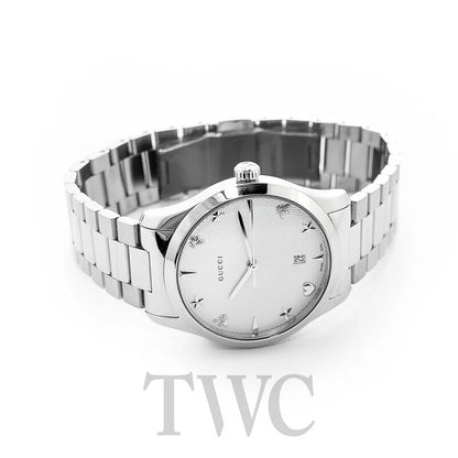 GUCCI G-Timeless YA1264028A Silver Dial Lady's Watch Genuine FreeS&H