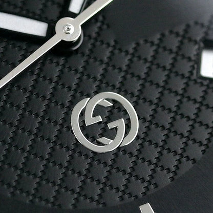 Gucci G-Timeless Stainless Steel Black Dial Date Quartz Mens Watch YA1264106