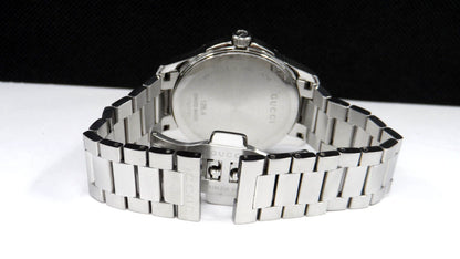 GUCCI YA126456 G-Timeless Date Black Dial Diamond 126.4 Series Men's Watch