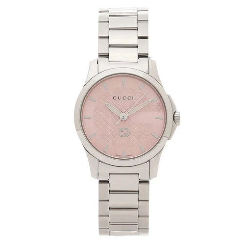 Share Gucci G-Timeless Women's Pink Dial Swiss Watch - YA1265047 ($1250 MSRP)