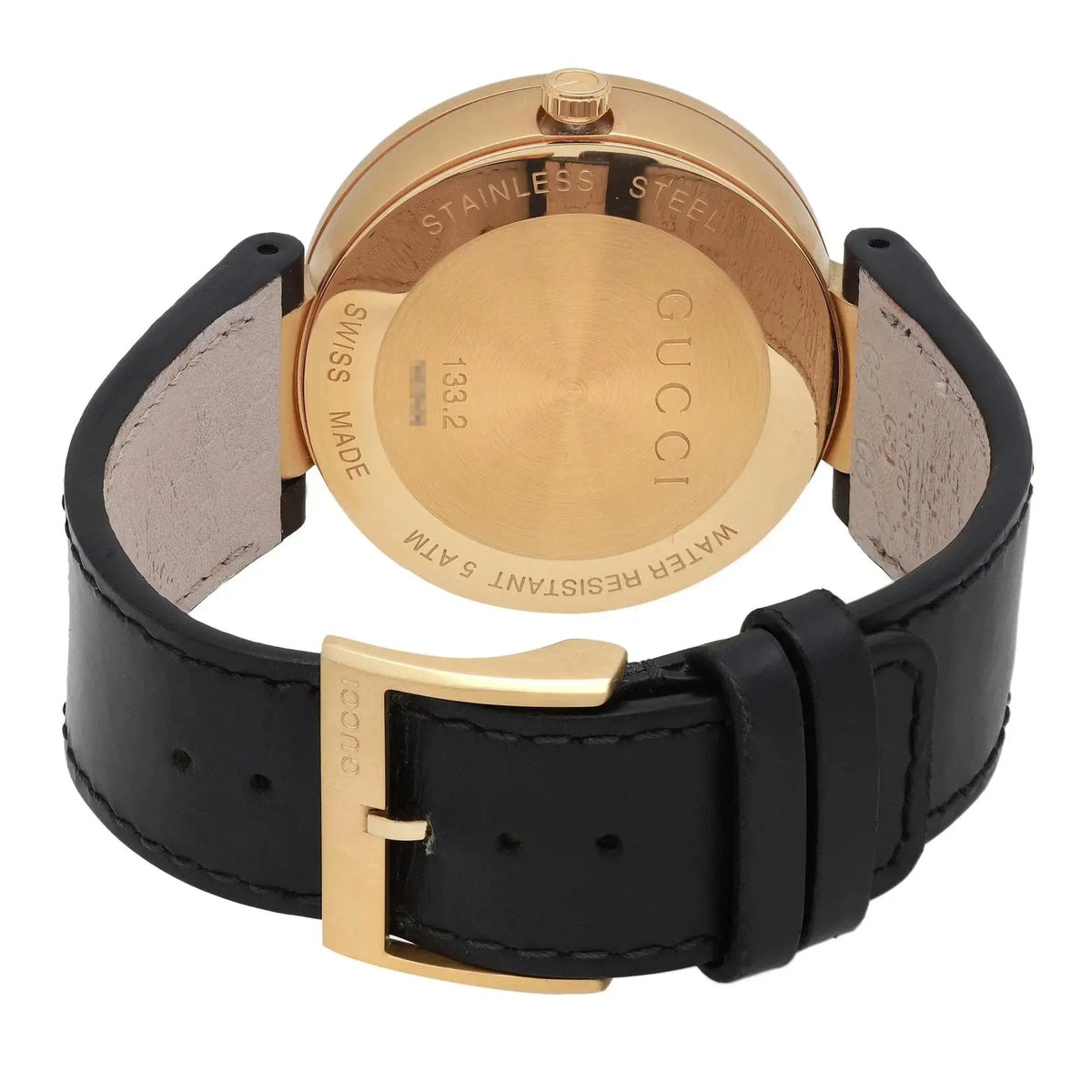 Gucci Men's YA133212 Interlocking-G Black Leather Watch