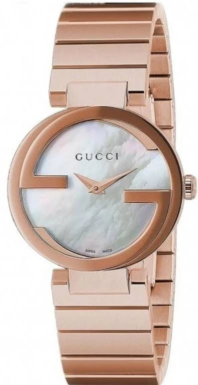 Gucci YA133515 Mother of Pearl Rose Gold Tone Women's Watch