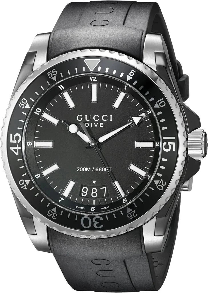 Share Gucci YA136204 Men's Black Diver's Watch