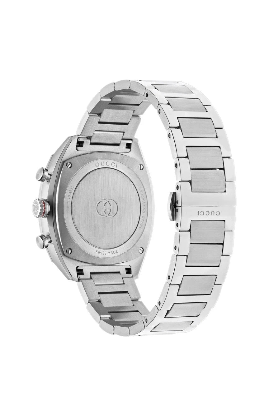 Gucci Interlocking YA142317 41mm Blue Dial Tachymeter Steel Mens Watch -NEW