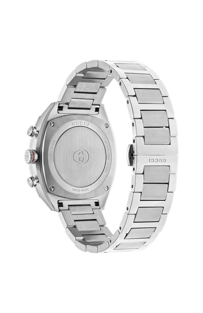Gucci Interlocking YA142317 41mm Blue Dial Tachymeter Steel Mens Watch -NEW