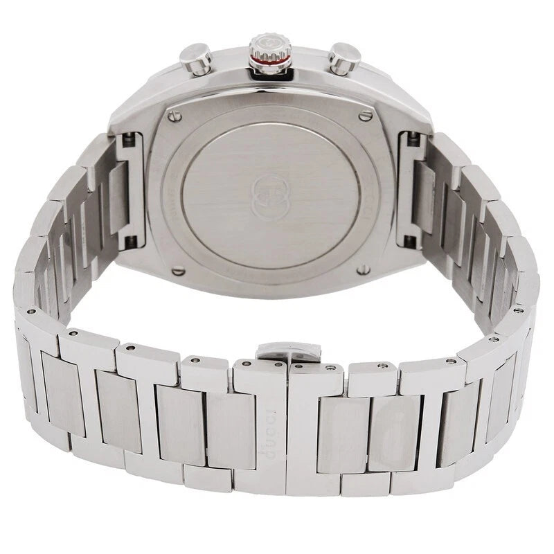 Gucci Interlocking YA142317 41mm Blue Dial Tachymeter Steel Mens Watch -NEW
