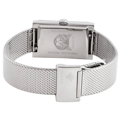 Gucci G-Frame Quartz Green and Red Web MOP Dial Ladies Watch YA147401