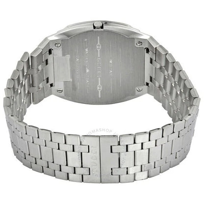 Gucci 25H YA163407 38mm Quartz Watch – Silver Dial, Stainless Steel Bracelet