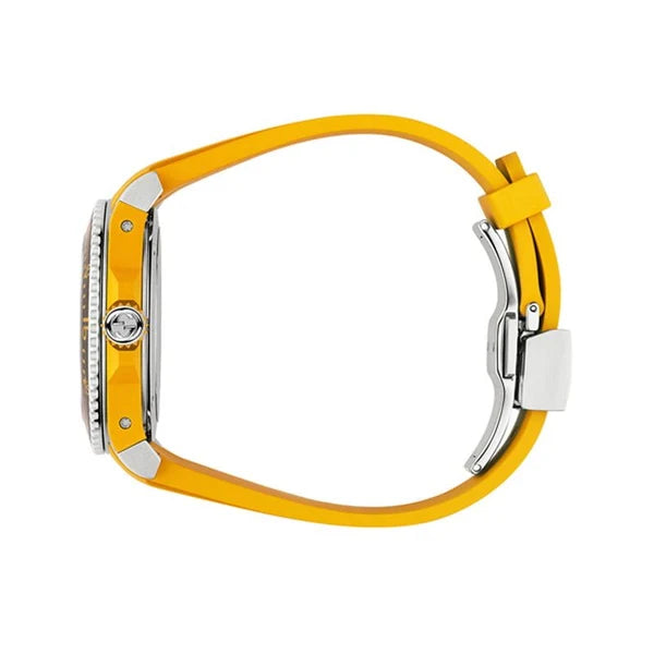 Gucci Dive Black Dial Men's Yellow Watch YA136319