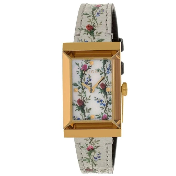 Gucci YA147407 G-Frame Floral Dial Ladies Watch