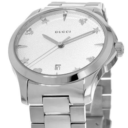 GUCCI G-Timeless YA1264028A Silver Dial Lady's Watch Genuine FreeS&H